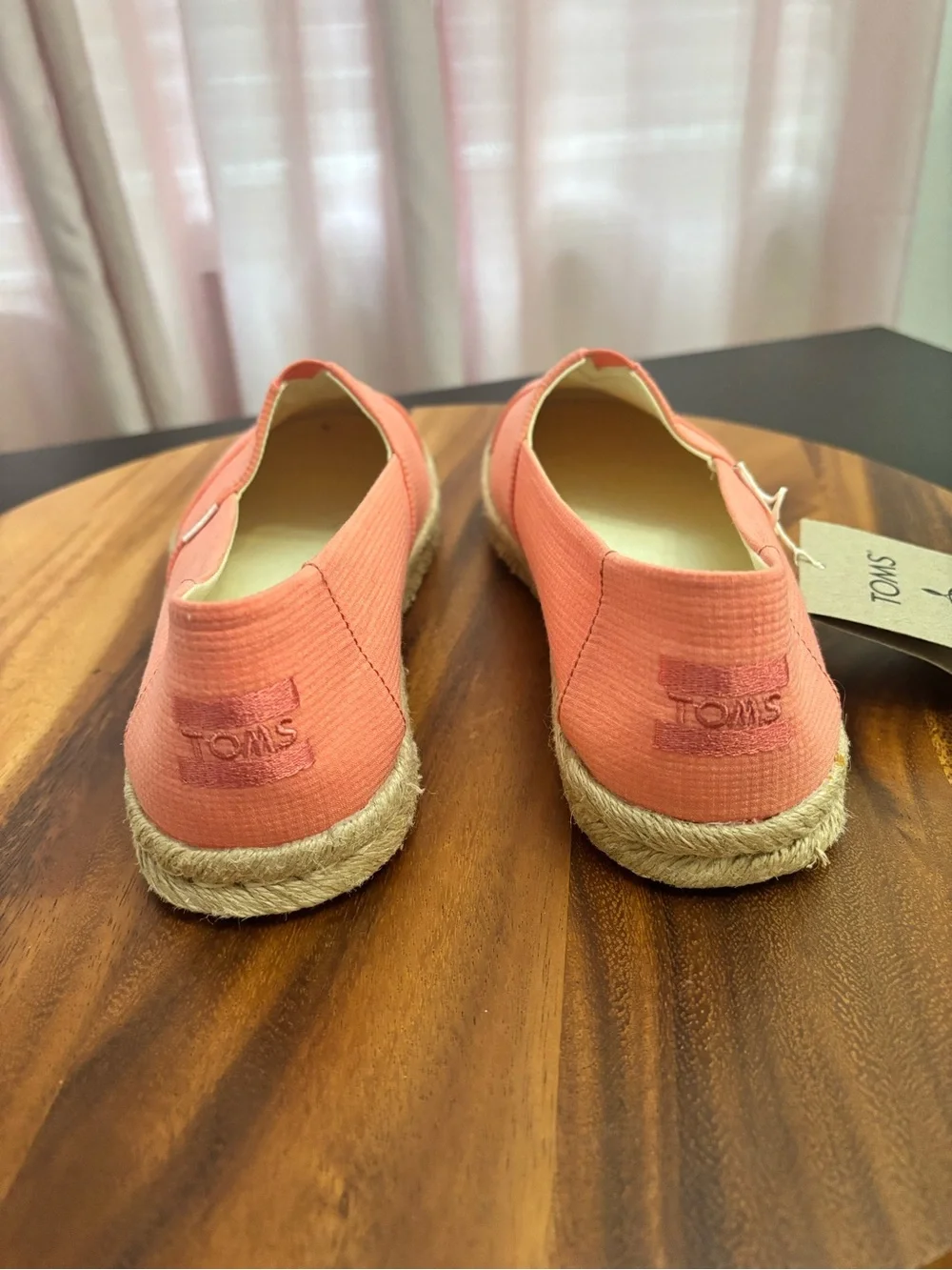Toms Alpargata Rope Espadrilles Peach Coral NEW Women's Size 9